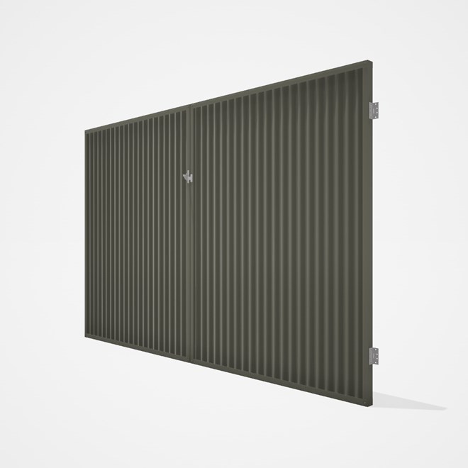 Good Neighbour® CGI Gate Premium .35 BMT Double 2.1m High Sheet: Marsh, Frame: Marsh