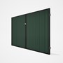 Good Neighbour® CGI Gate Premium .35 BMT Double 2.1m High Sheet: Rivergum, Frame: Ebony