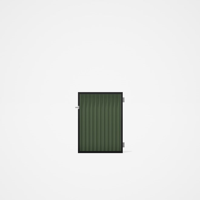 Good Neighbour® CGI Gate Premium .35 BMT Single 1.2m High Sheet: Mist Green, Frame: Ebony