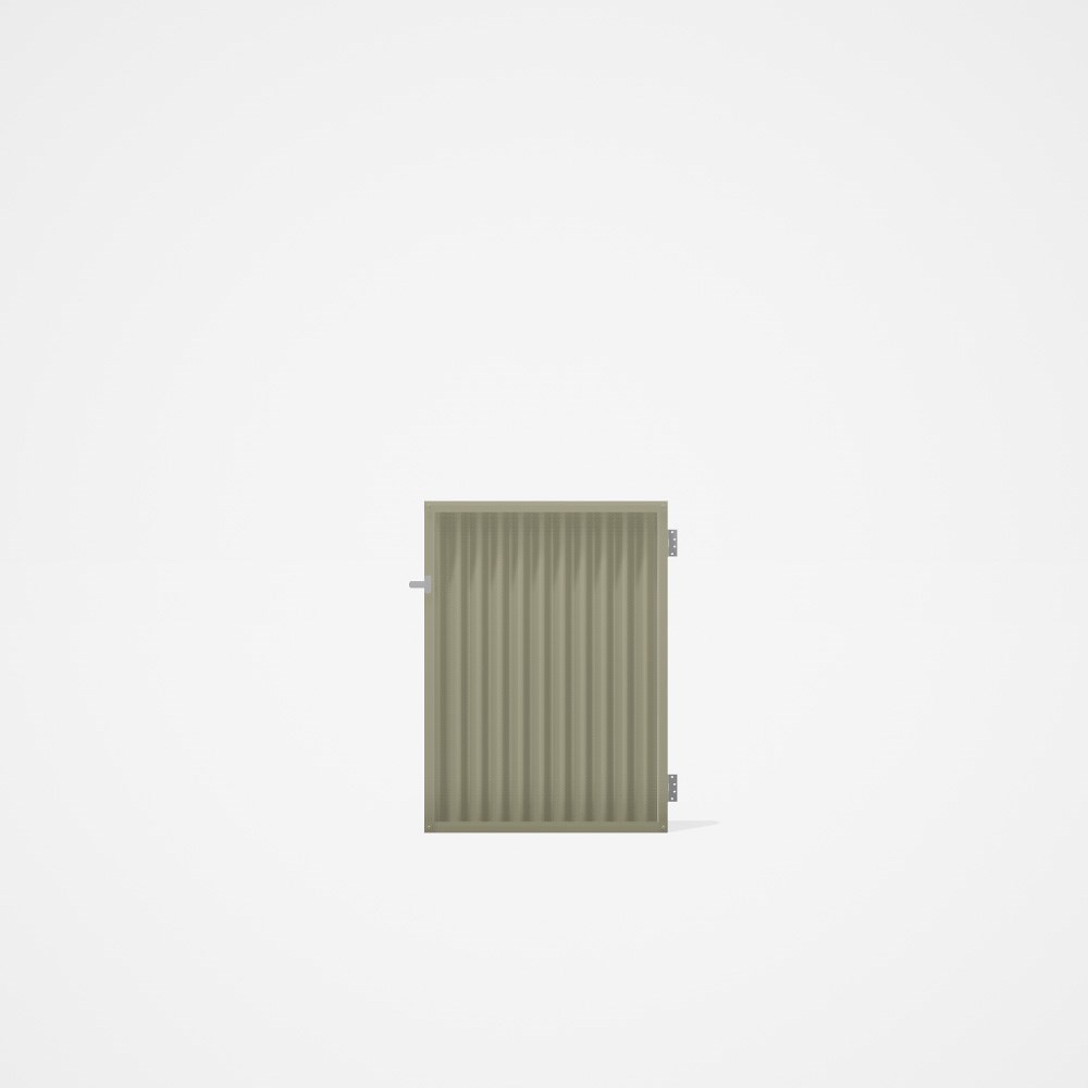 Good Neighbour® CGI Gate Premium .35 BMT Single 1.2m High Sheet: Moss Vale Sand, Frame: Moss Vale Sa