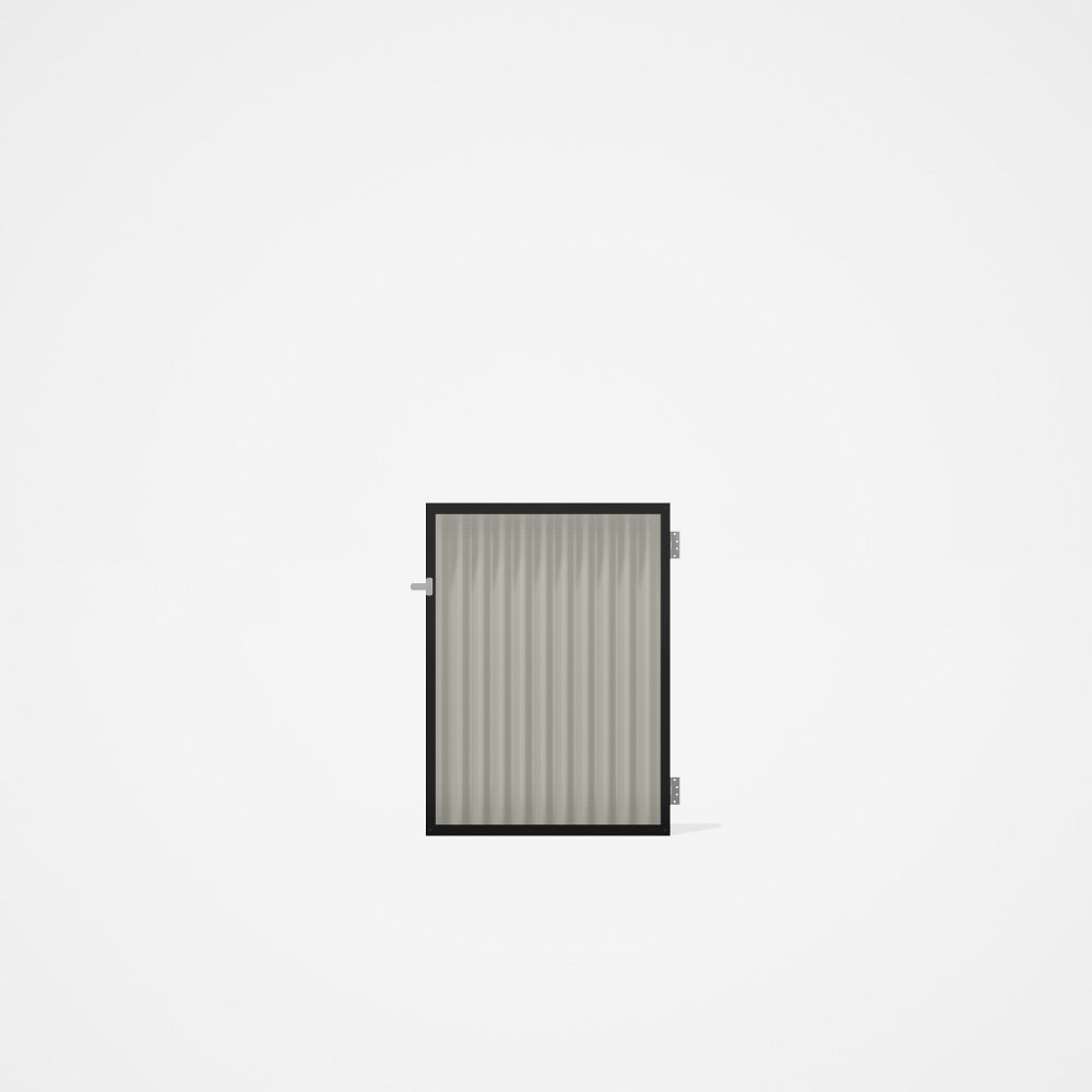 Good Neighbour® CGI Gate Premium .35 BMT Single 1.2m High Sheet: Off White, Frame: Ebony
