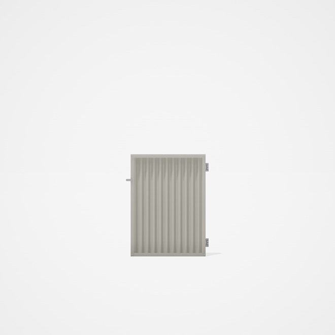 Good Neighbour® CGI Gate Premium .35 BMT Single 1.2m High Sheet: Off White, Frame: Off White