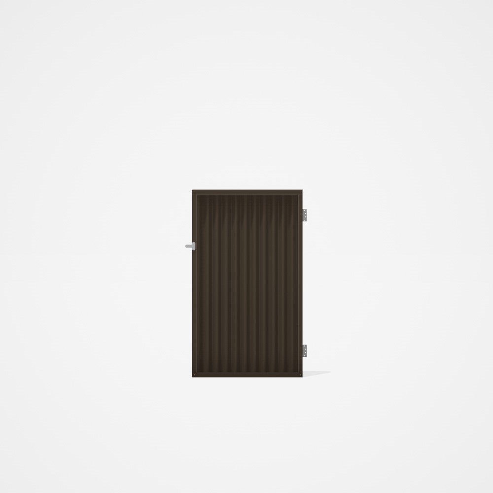 Good Neighbour® CGI Gate Premium .35 BMT Single 1.5m High Sheet: Banyan Brown, Frame: Banyan Brown