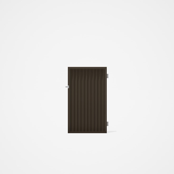 Good Neighbour® CGI Gate Premium .35 BMT Single 1.5m High Sheet: Banyan Brown, Frame: Banyan Brown