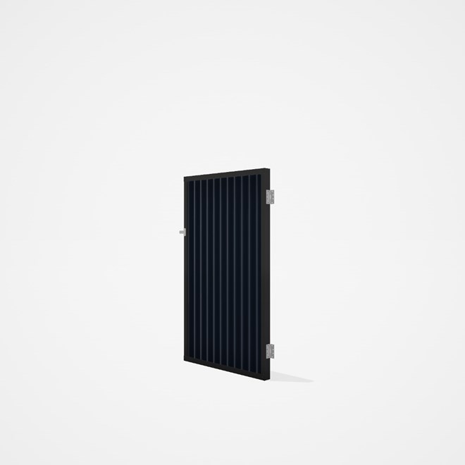 Good Neighbour® CGI Gate Premium .35 BMT Single 1.5m High Sheet: Dark Stone, Frame: Ebony