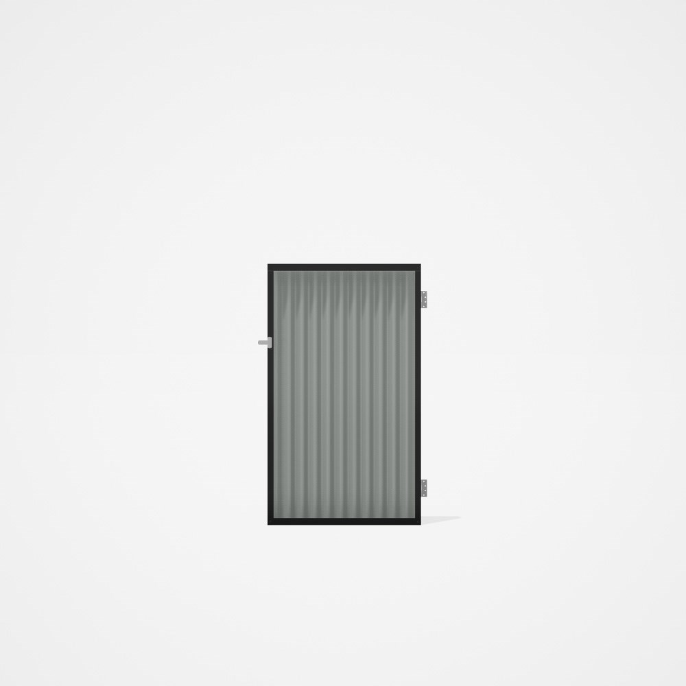 Good Neighbour® CGI Gate Premium .35 BMT Single 1.5m High Sheet: Gull Grey, Frame: Ebony