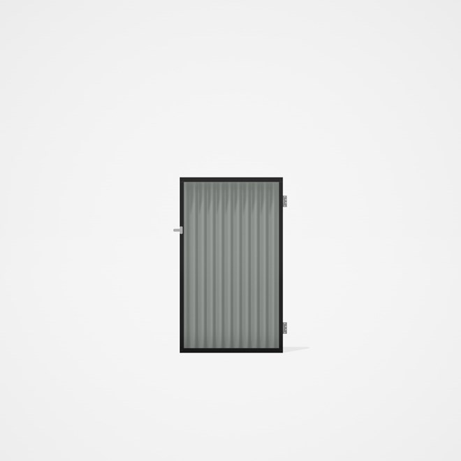 Good Neighbour® CGI Gate Premium .35 BMT Single 1.5m High Sheet: Gull Grey, Frame: Ebony