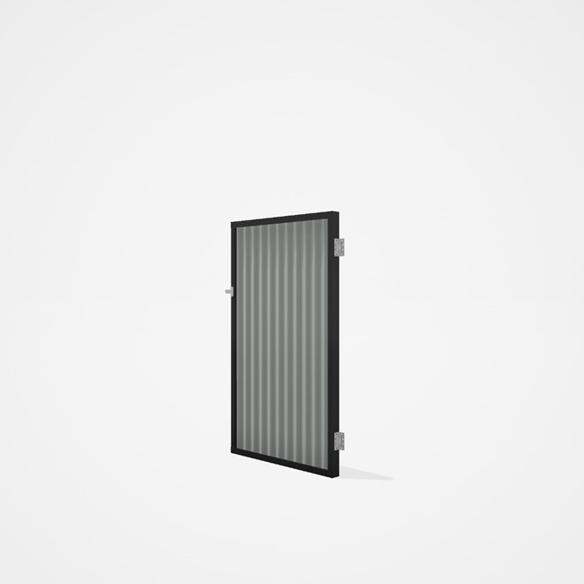 Good Neighbour® CGI Gate Premium .35 BMT Single 1.5m High Sheet: Gull Grey, Frame: Ebony