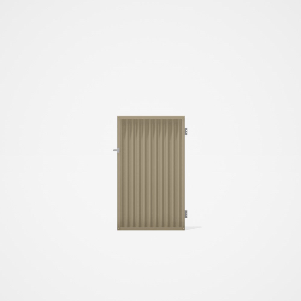 Good Neighbour® CGI Gate Premium .35 BMT Single 1.5m High Sheet: Merino, Frame: Merino
