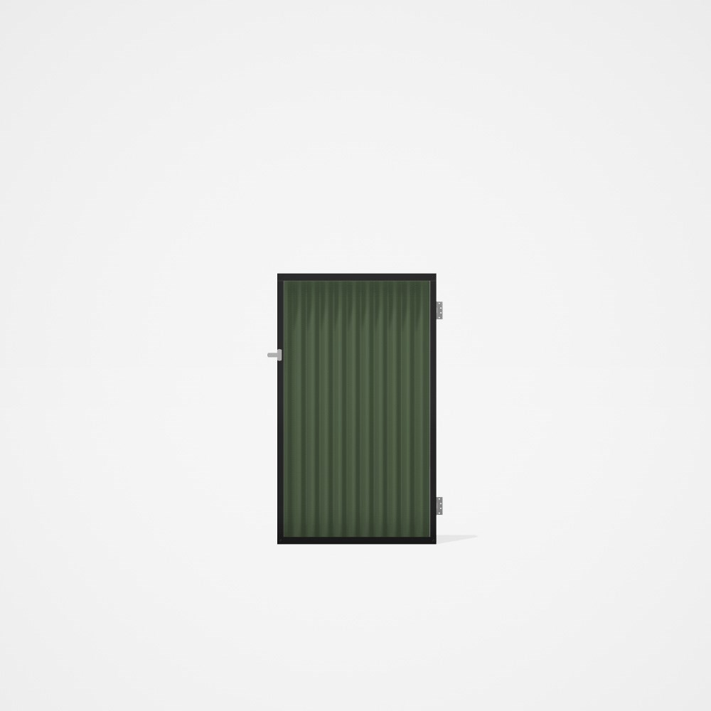 Good Neighbour® CGI Gate Premium .35 BMT Single 1.5m High Sheet: Mist Green, Frame: Ebony