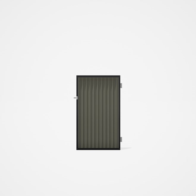 Good Neighbour® CGI Gate Premium .35 BMT Single 1.5m High Sheet: Marsh, Frame: Ebony