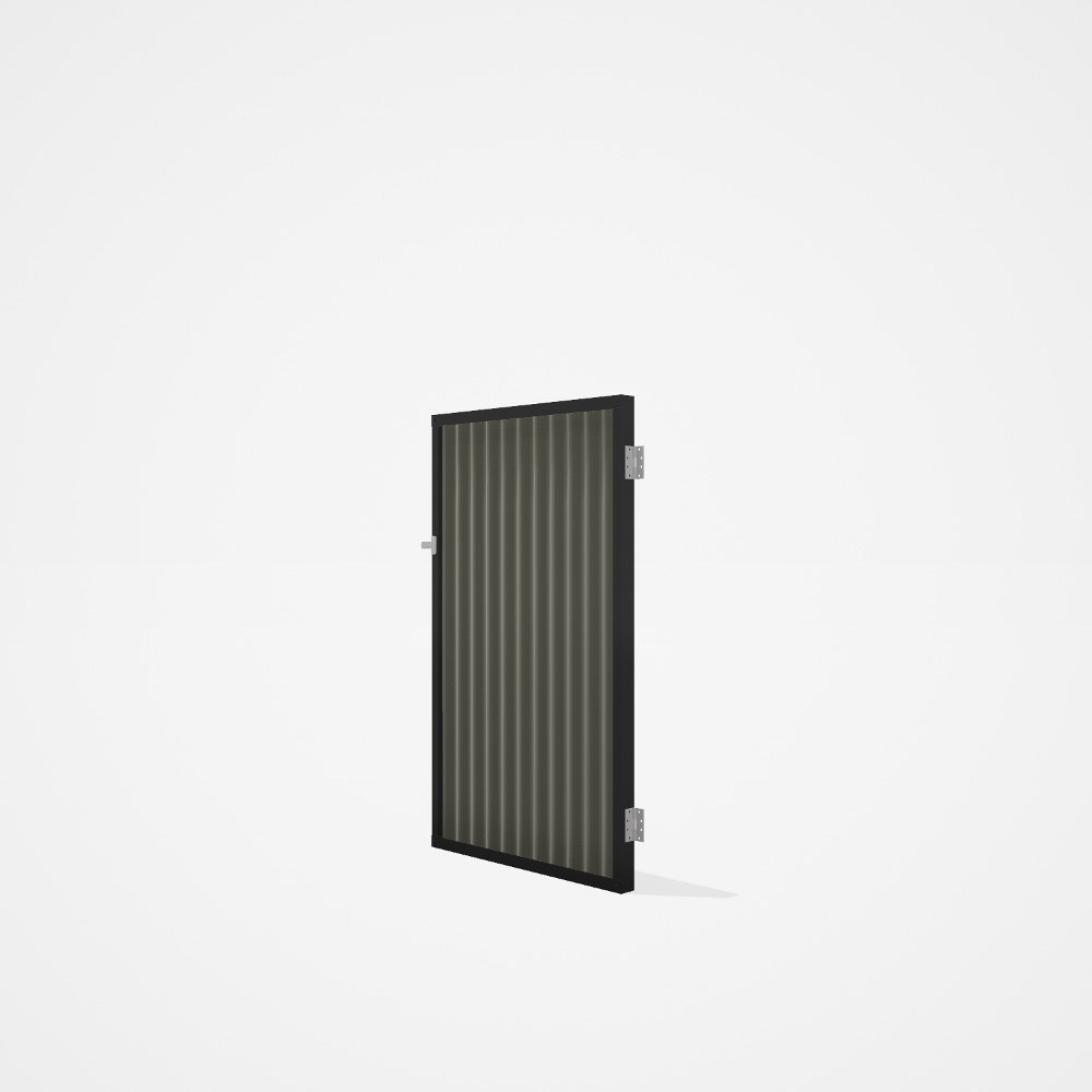 Good Neighbour® CGI Gate Premium .35 BMT Single 1.5m High Sheet: Marsh, Frame: Ebony