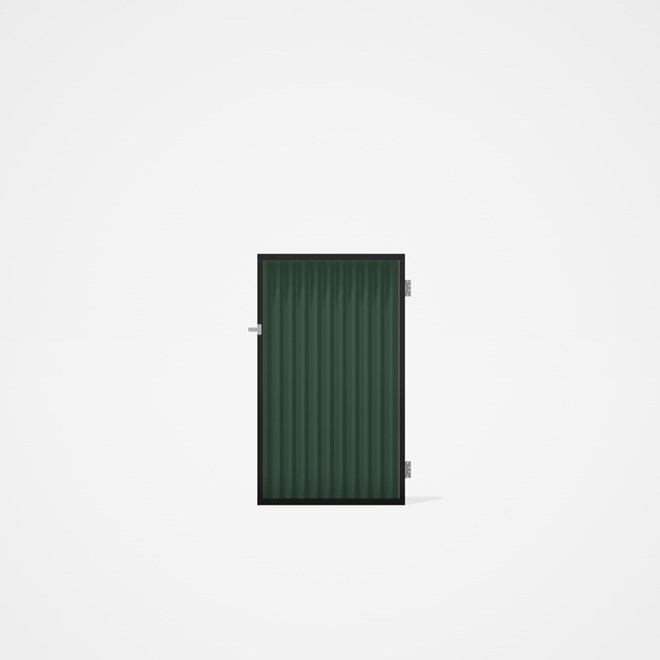 Good Neighbour® CGI Gate Premium .35 BMT Single 1.5m High Sheet: Rivergum, Frame: Ebony