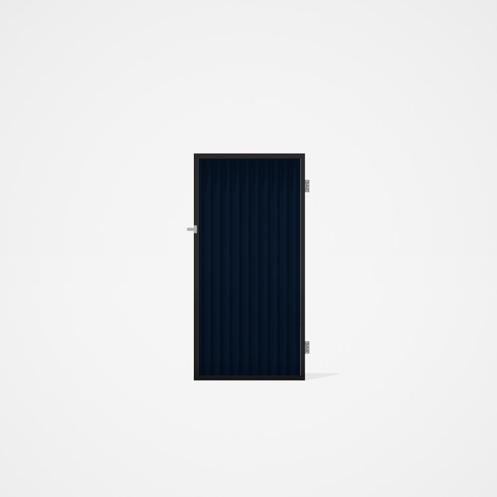 Good Neighbour® CGI Gate Premium .35 BMT Single 1.8m High Sheet: Mountain Blue, Frame: Ebony
