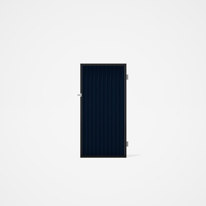 Good Neighbour® CGI Gate Premium .35 BMT Single 1.8m High Sheet: Mountain Blue, Frame: Ebony