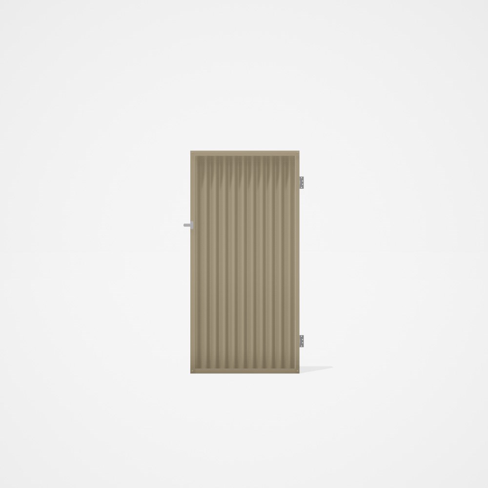 Good Neighbour® CGI Gate Premium .35 BMT Single 1.8m High Sheet: Merino, Frame: Merino