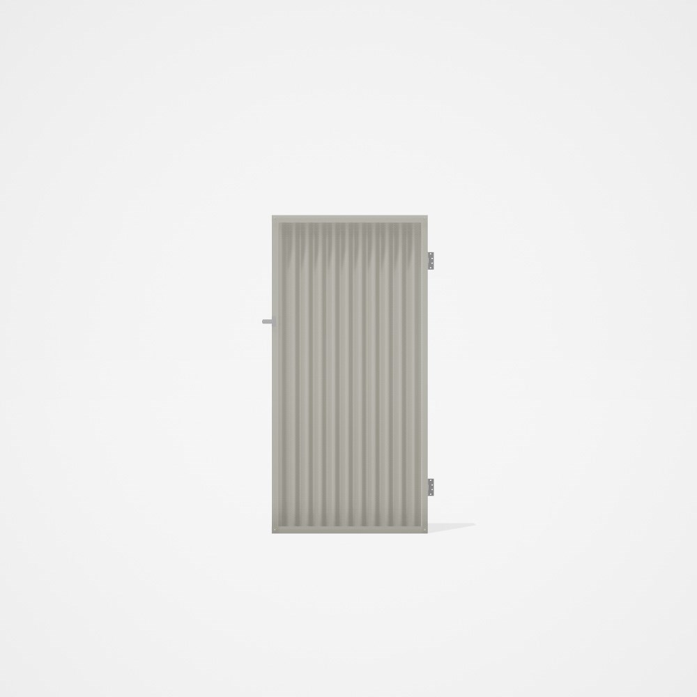 Good Neighbour® CGI Gate Premium .35 BMT Single 1.8m High Sheet: Off White, Frame: Off White