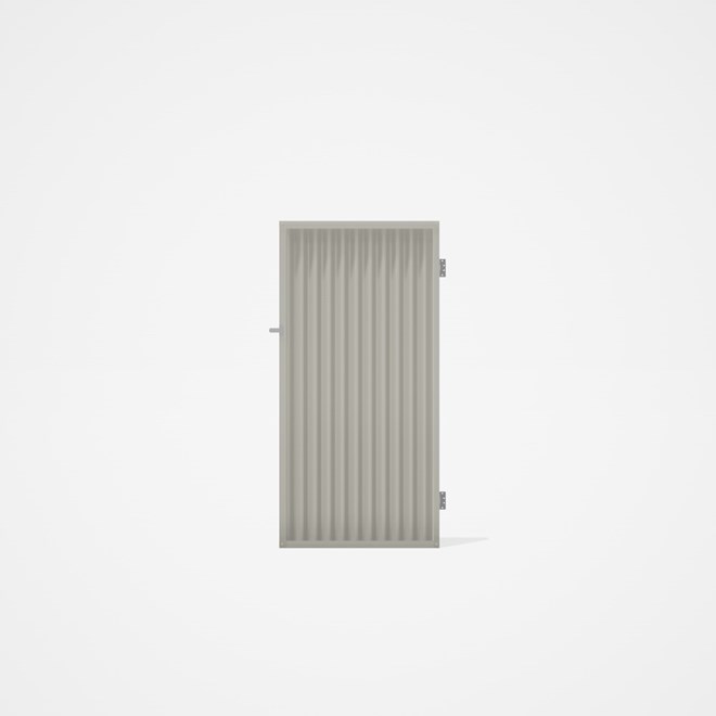 Good Neighbour® CGI Gate Premium .35 BMT Single 1.8m High Sheet: Off White, Frame: Off White