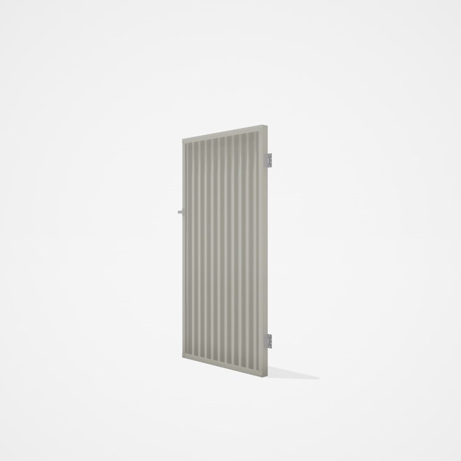 Good Neighbour® CGI Gate Premium .35 BMT Single 1.8m High Sheet: Off White, Frame: Off White