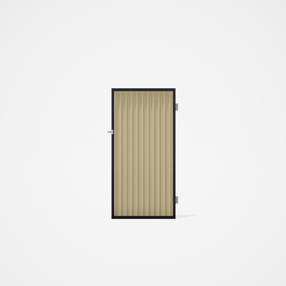 Good Neighbour® CGI Gate Premium .35 BMT Single 1.8m High Sheet: Primrose, Frame: Ebony