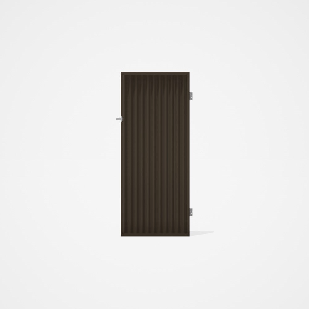 Good Neighbour® CGI Gate Premium .35 BMT Single 2.1m High Sheet: Banyan Brown, Frame: Banyan Brown