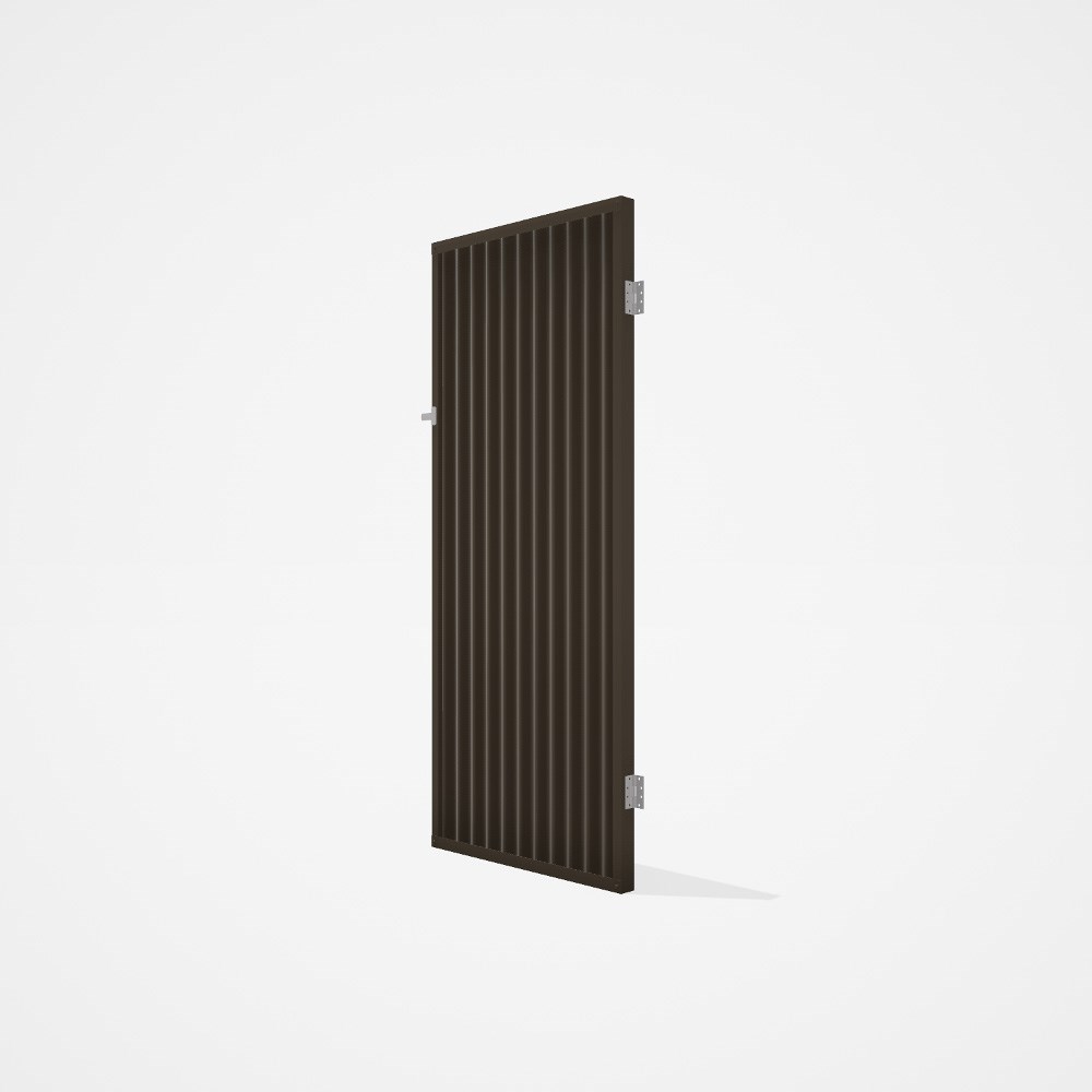 Good Neighbour® CGI Gate Premium .35 BMT Single 2.1m High Sheet: Banyan Brown, Frame: Banyan Brown