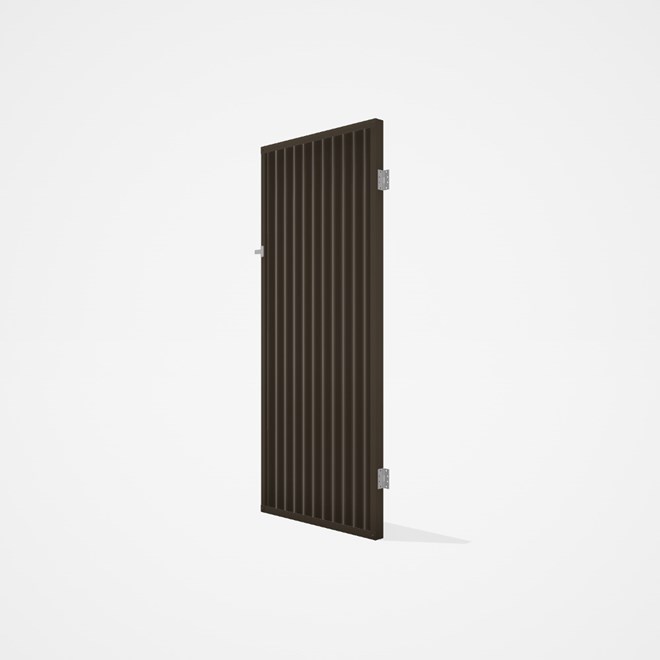 Good Neighbour® CGI Gate Premium .35 BMT Single 2.1m High Sheet: Banyan Brown, Frame: Banyan Brown