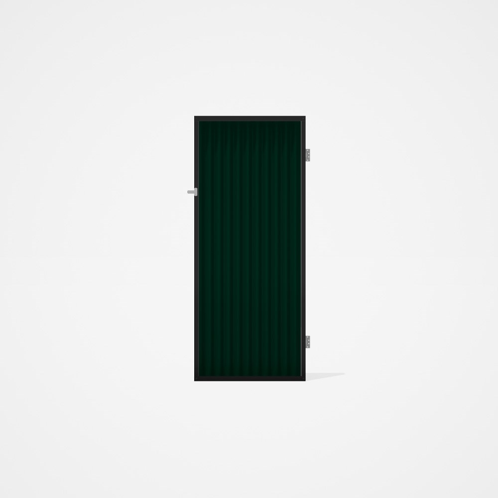 Good Neighbour® CGI Gate Premium .35 BMT Single 2.1m High Sheet: Caulfield Green, Frame: Ebony