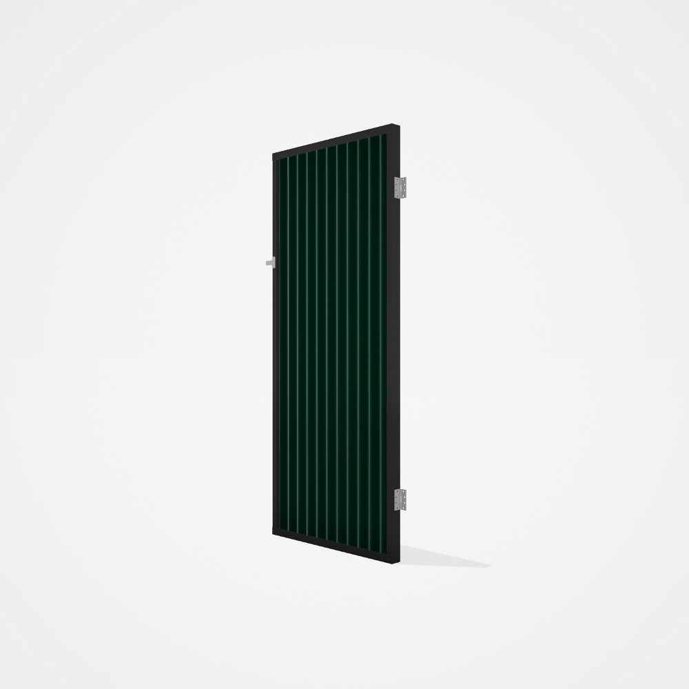Good Neighbour® CGI Gate Premium .35 BMT Single 2.1m High Sheet: Caulfield Green, Frame: Ebony