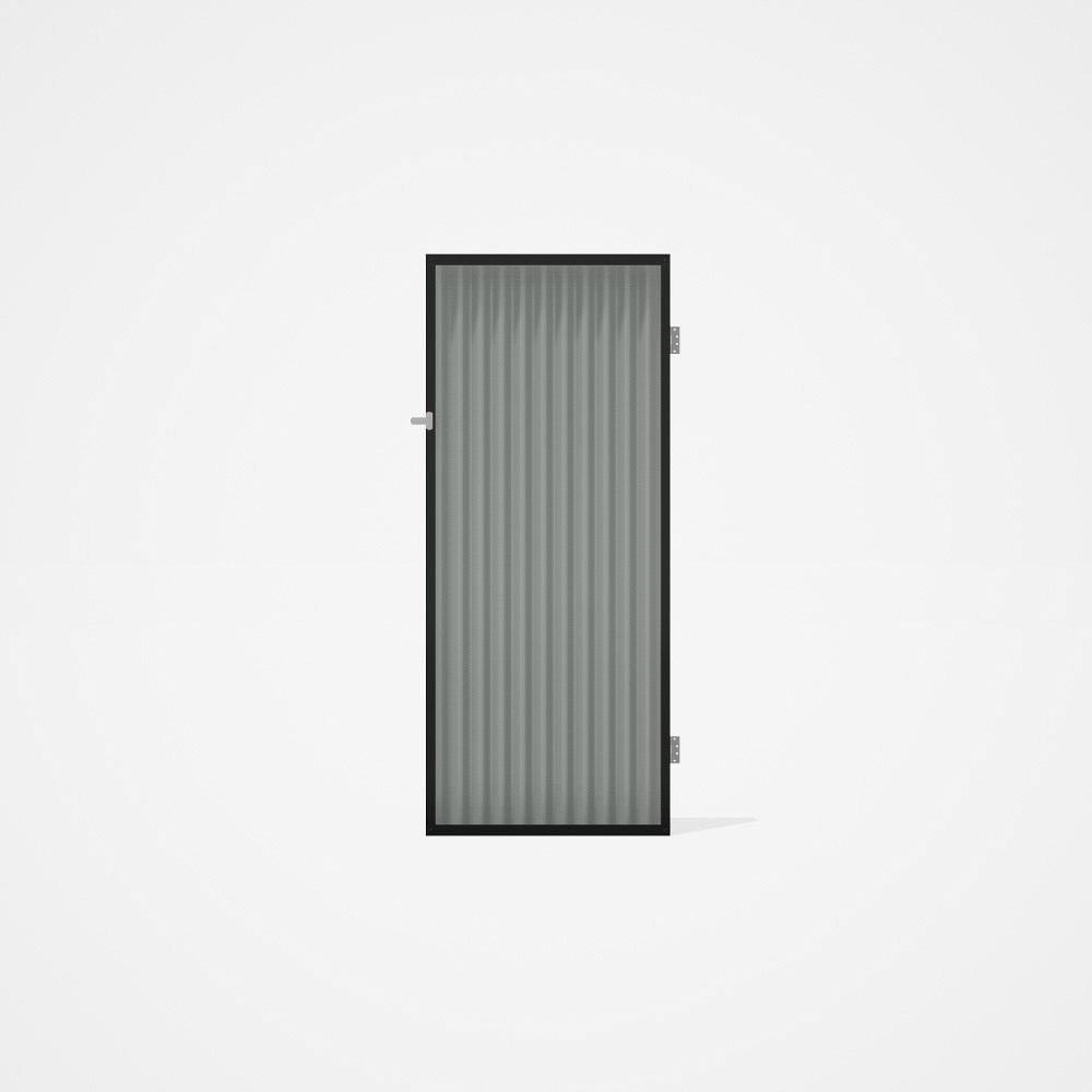 Good Neighbour® CGI Gate Premium .35 BMT Single 2.1m High Sheet: Gull Grey, Frame: Ebony