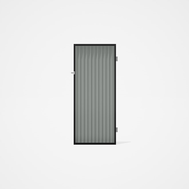 Good Neighbour® CGI Gate Premium .35 BMT Single 2.1m High Sheet: Gull Grey, Frame: Ebony