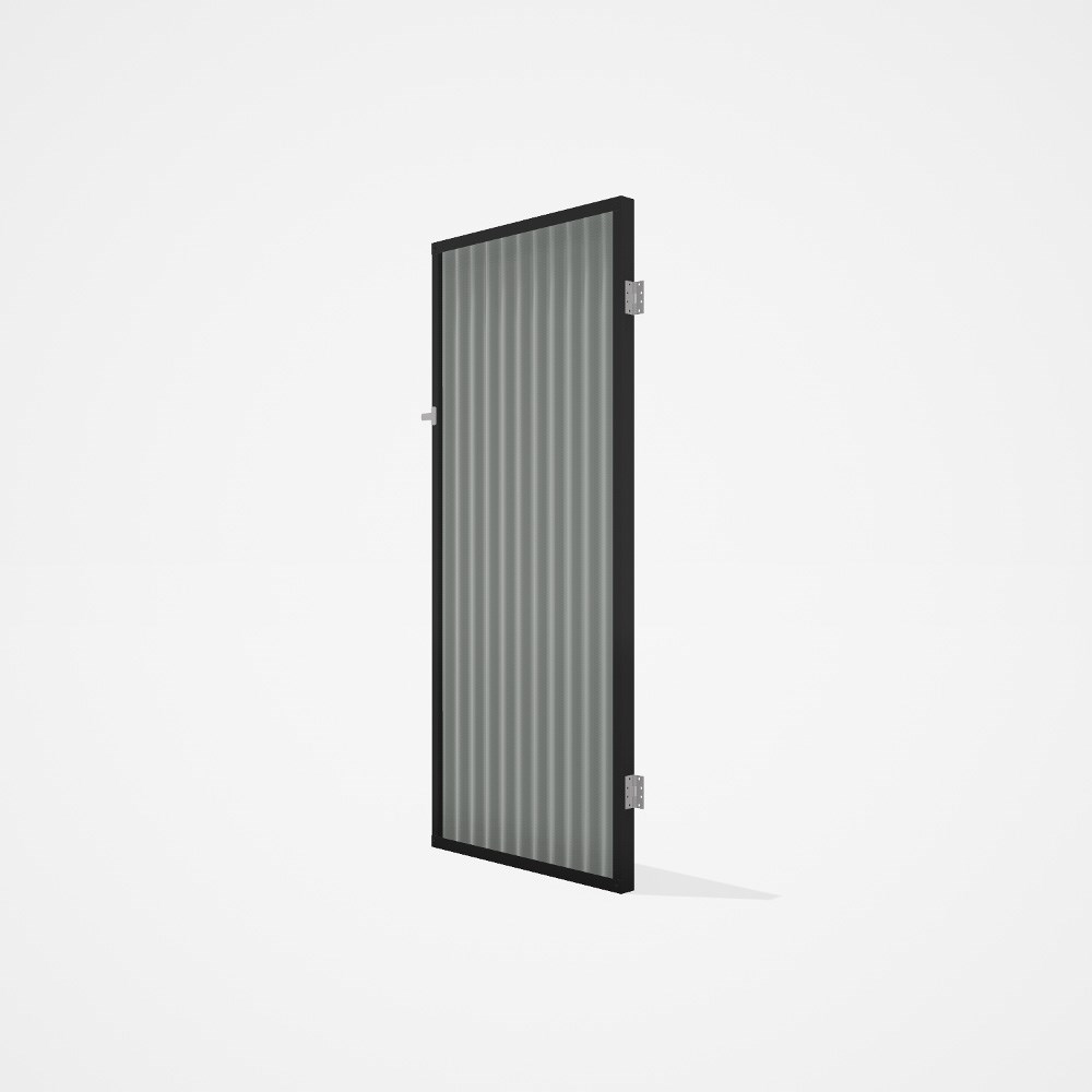 Good Neighbour® CGI Gate Premium .35 BMT Single 2.1m High Sheet: Gull Grey, Frame: Ebony