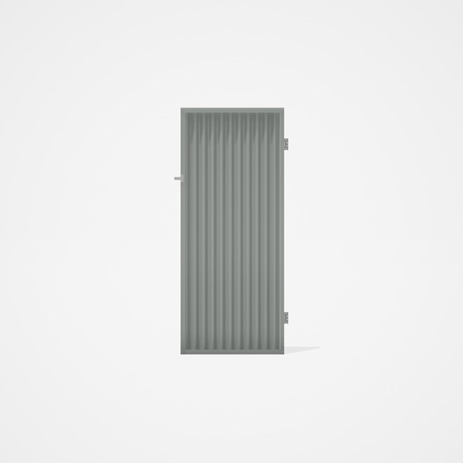 Good Neighbour® CGI Gate Premium .35 BMT Single 2.1m High Sheet: Gull Grey, Frame: Gull Grey