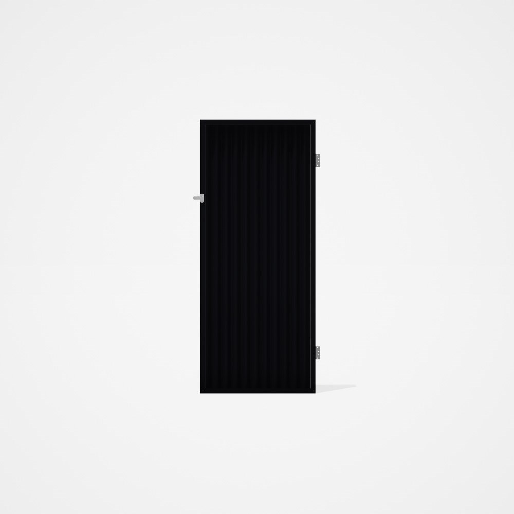 Good Neighbour® CGI Gate Premium .35 BMT Single 2.1m High Sheet: Gun Metal Grey, Frame: Gun Metal Gr