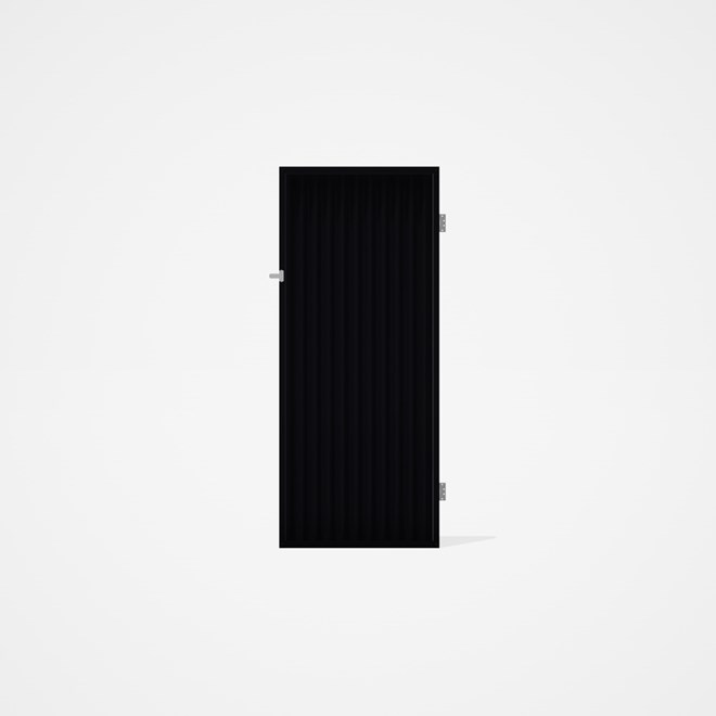 Good Neighbour® CGI Gate Premium .35 BMT Single 2.1m High Sheet: Gun Metal Grey, Frame: Gun Metal Gr