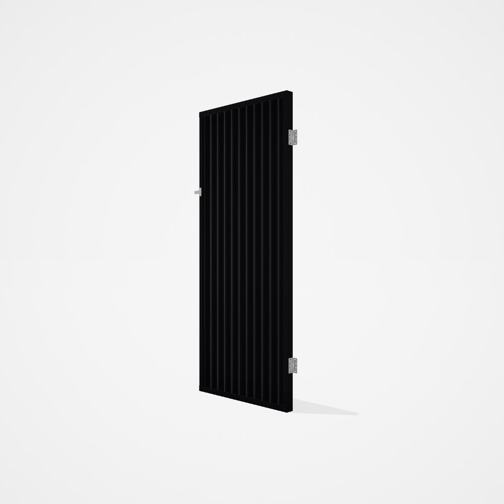 Good Neighbour® CGI Gate Premium .35 BMT Single 2.1m High Sheet: Gun Metal Grey, Frame: Gun Metal Gr
