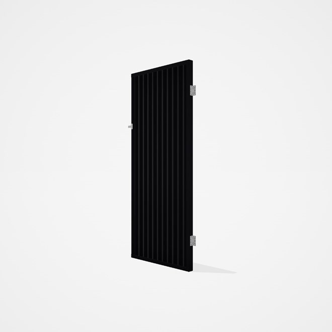 Good Neighbour® CGI Gate Premium .35 BMT Single 2.1m High Sheet: Gun Metal Grey, Frame: Gun Metal Gr