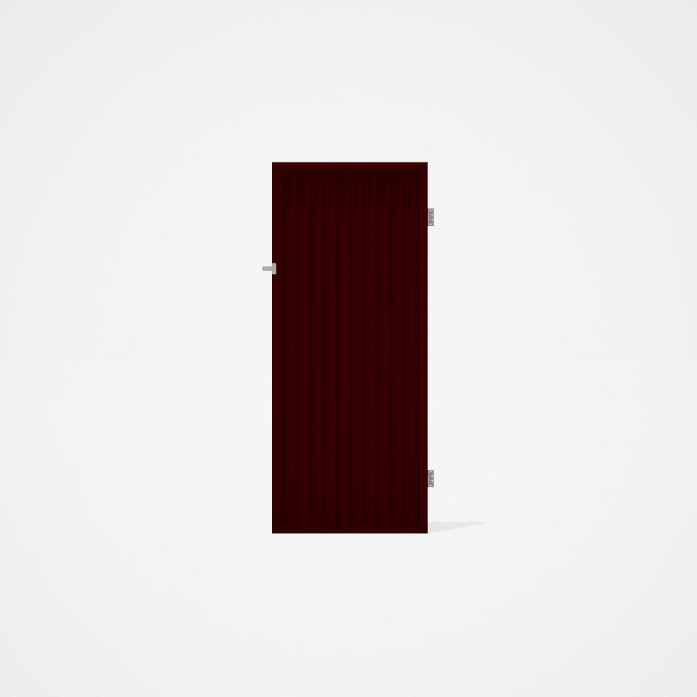 Good Neighbour® CGI Gate Premium .35 BMT Single 2.1m High Sheet: Heritage Red, Frame: Heritage Red