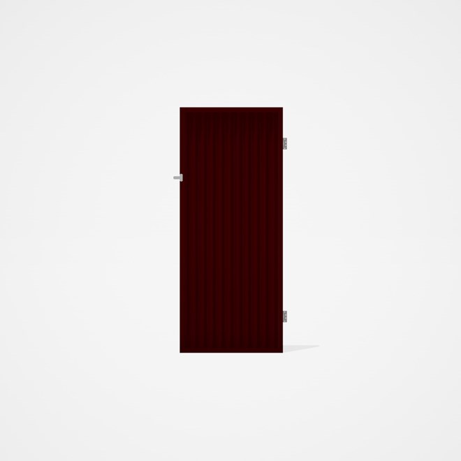 Good Neighbour® CGI Gate Premium .35 BMT Single 2.1m High Sheet: Heritage Red, Frame: Heritage Red