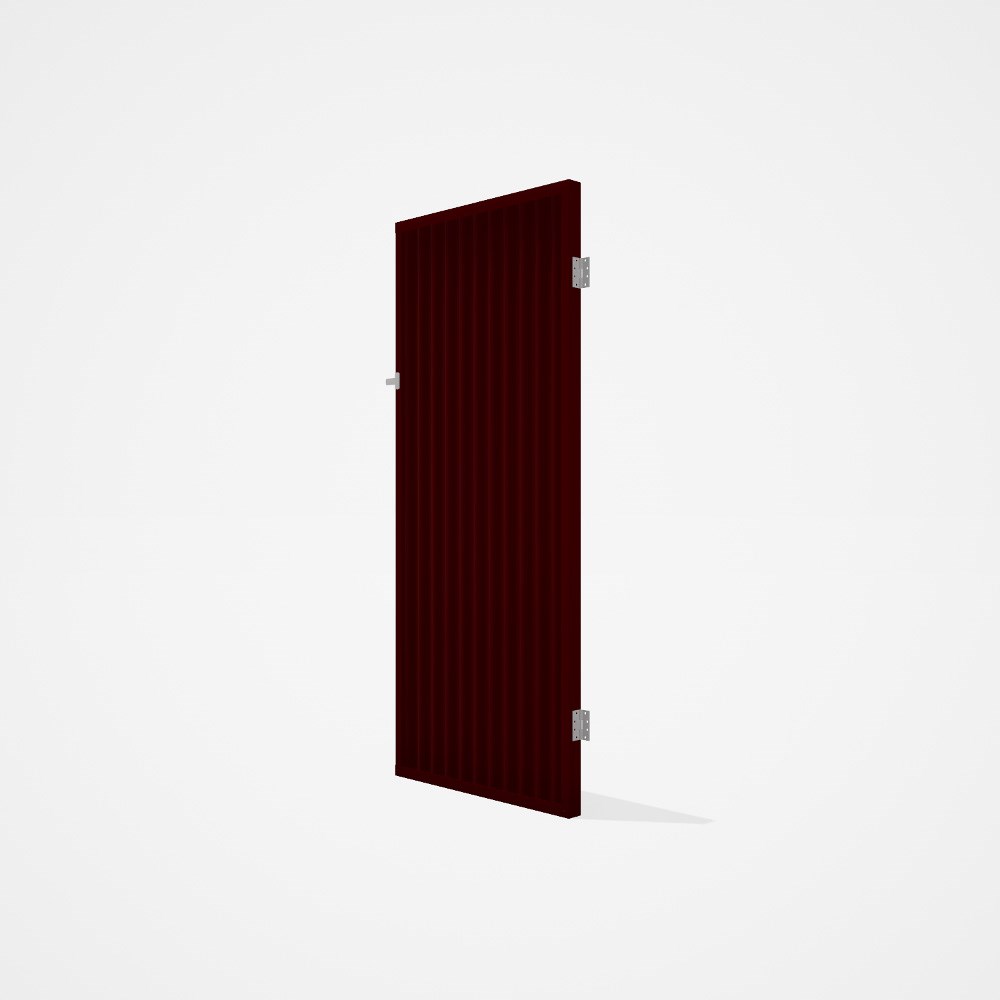 Good Neighbour® CGI Gate Premium .35 BMT Single 2.1m High Sheet: Heritage Red, Frame: Heritage Red