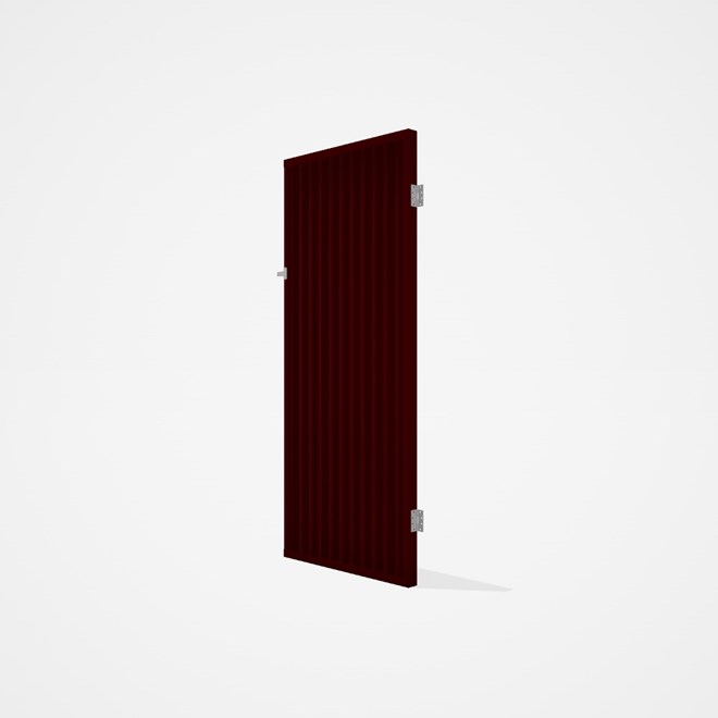 Good Neighbour® CGI Gate Premium .35 BMT Single 2.1m High Sheet: Heritage Red, Frame: Heritage Red