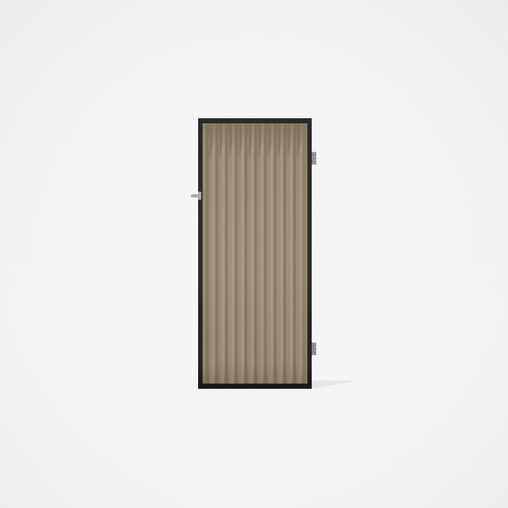 Good Neighbour® CGI Gate Premium .35 BMT Single 2.1m High Sheet: Merino, Frame: Ebony