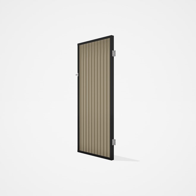 Good Neighbour® CGI Gate Premium .35 BMT Single 2.1m High Sheet: Merino, Frame: Ebony