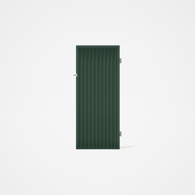 Good Neighbour® CGI Gate Premium .35 BMT Single 2.1m High Sheet: Rivergum, Frame: Rivergum