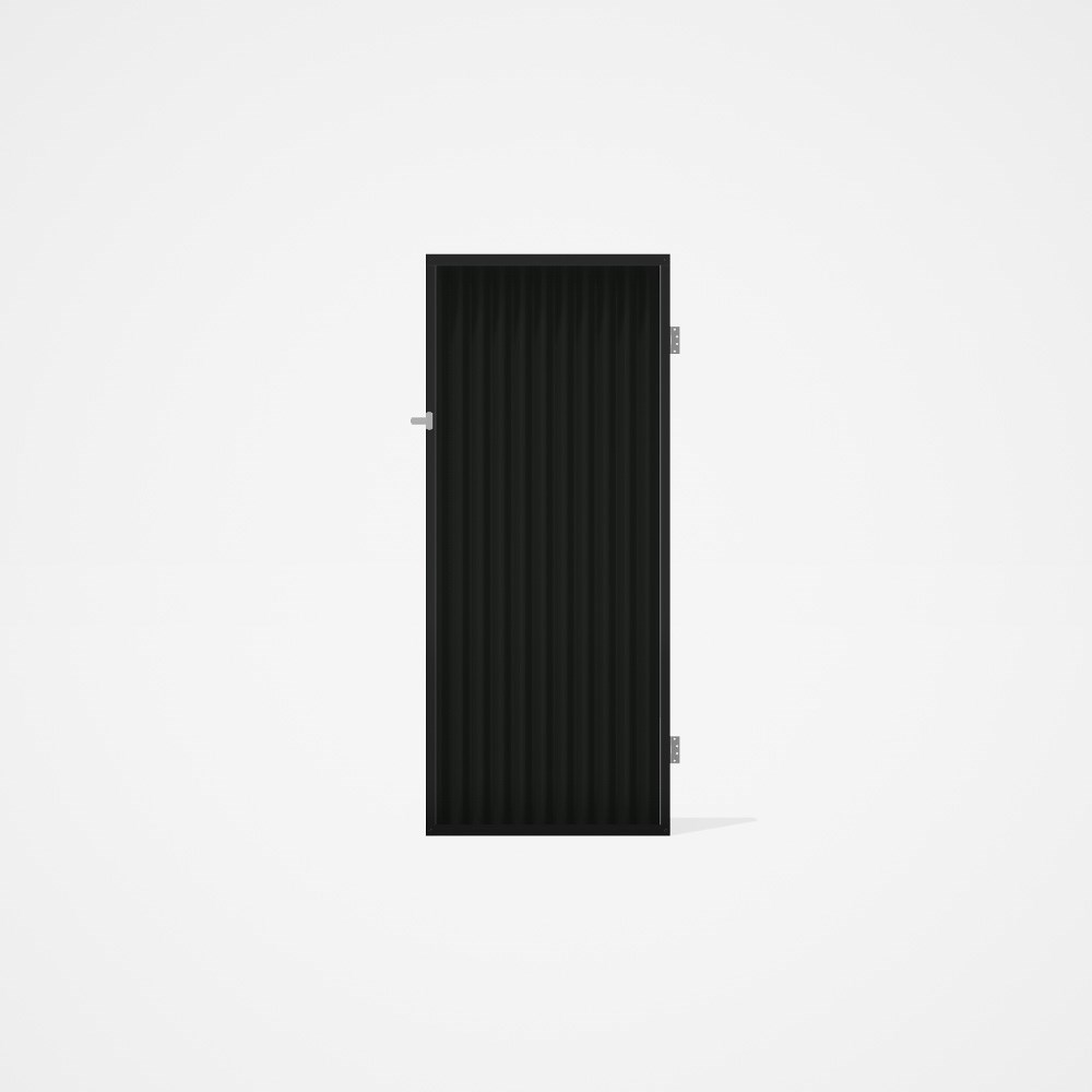 Good Neighbour® CGI Gate Premium .35 BMT Single 2.1m High Sheet: Slate Grey, Frame: Ebony