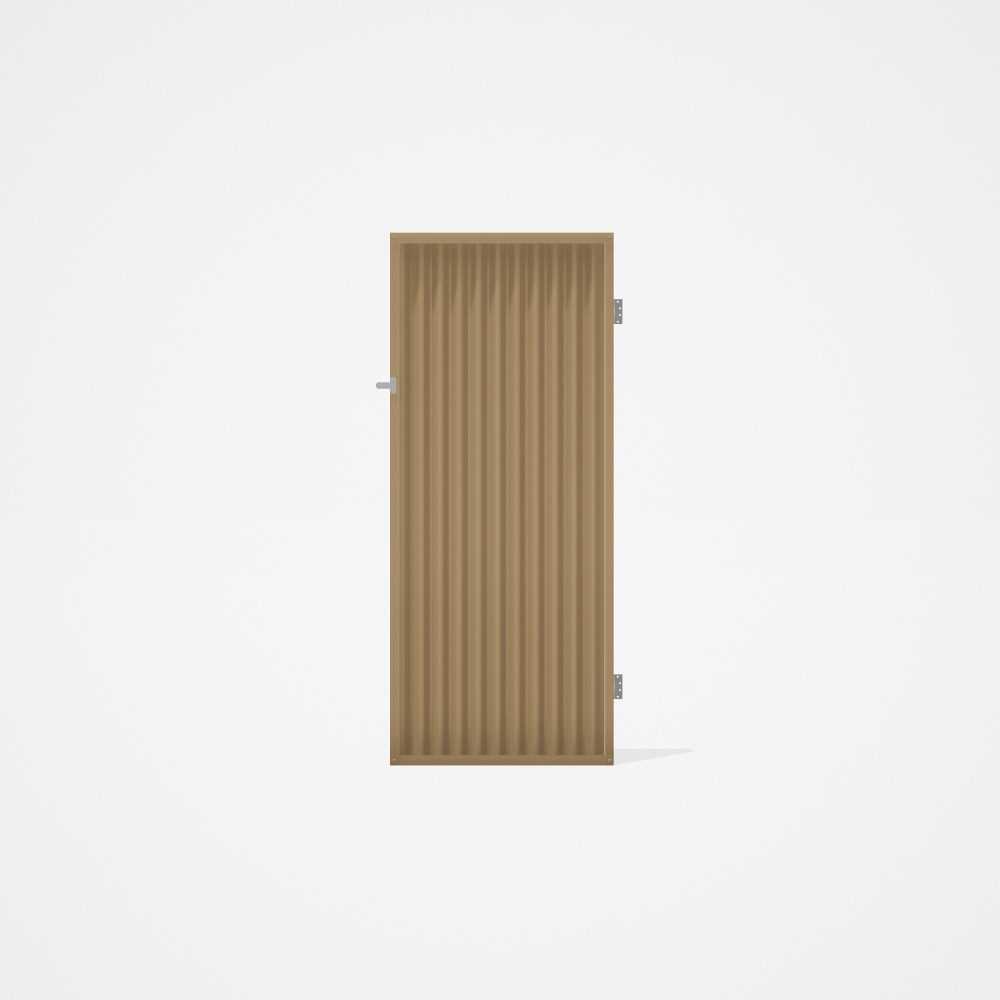Good Neighbour® CGI Gate Premium .35 BMT Single 2.1m High Sheet: Wheat, Frame: Wheat
