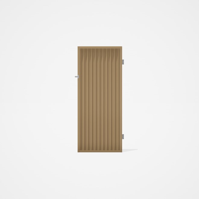 Good Neighbour® CGI Gate Premium .35 BMT Single 2.1m High Sheet: Wheat, Frame: Wheat