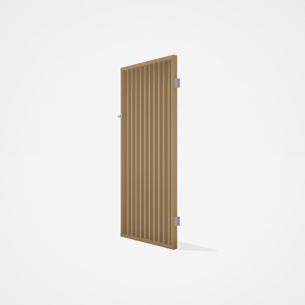 Good Neighbour® CGI Gate Premium .35 BMT Single 2.1m High Sheet: Wheat, Frame: Wheat