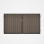 Good Neighbour® Superdek® Double Gate Standard .32 BMT 1.8m High Sheet: Beige, Frame: Ebony