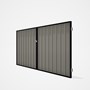 Good Neighbour® Superdek® Double Gate Standard .32 BMT 1.8m High Sheet: Birch, Frame: Gun Metal Grey